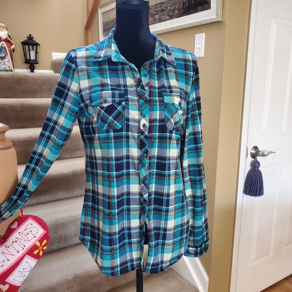 Passport Tops - PASSPORT Plaid Button Down Shirt